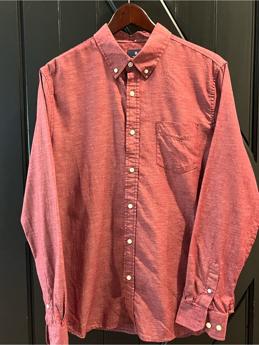 Ben Sherman Burgundy Button-Down Long Sleeve Shirt